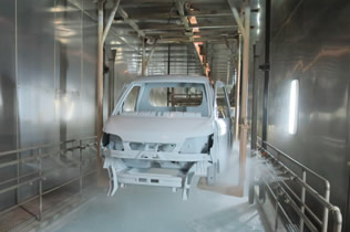 Vehicle body electrophoretic coating